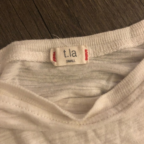 ANTHROPOLOGIE T.LA Striped Floral Pocket Tee - Picture 4 of 5